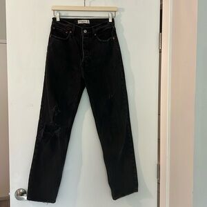 Abercrombie denim black washed jeans - High rise